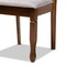 Baxton Studio Ariane Modern and Contemporary Grey Fabric and Walnut Brown Finished Wood 5-Piece Dining Set 174-9883-10899-Zoro - alternate 8